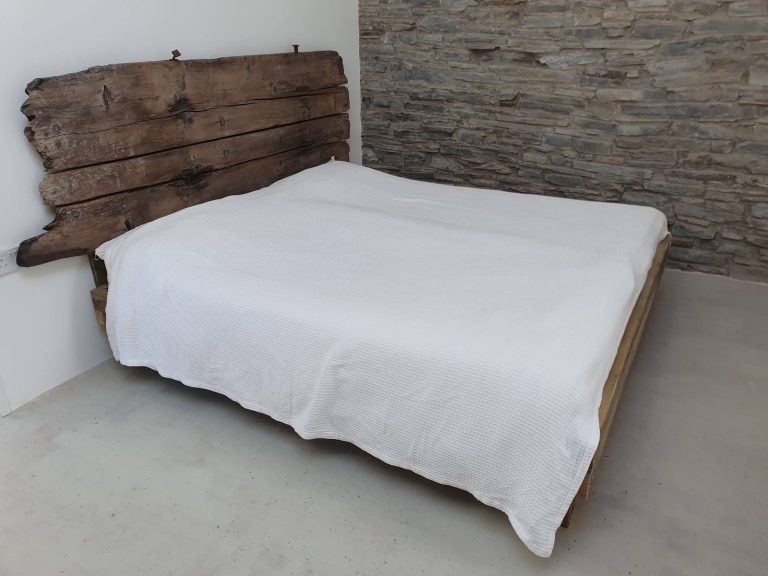 White antique bed